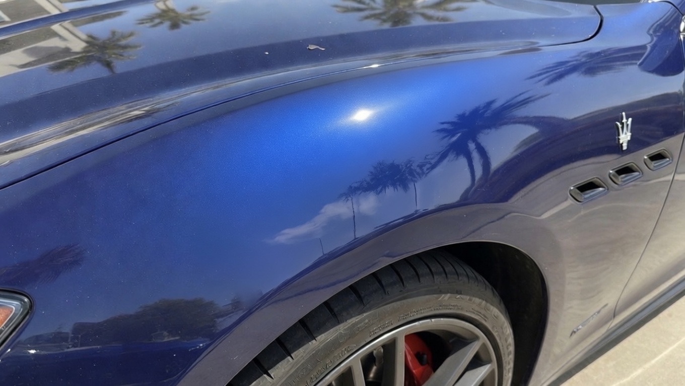Maserati Fender Dent Repair — after